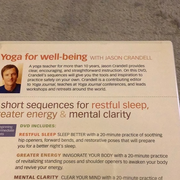 Yoga Journal DVD. Yoga for Well Being - Picture 3 of 4